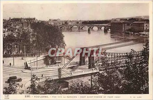 Ansichtskarte AK Toulouse Vue sur La Garonne Pont Saint Pierre et Pont Neuf