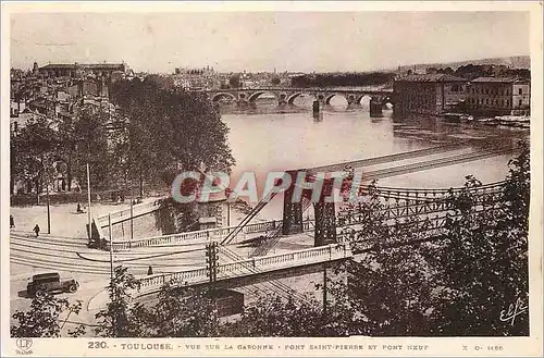 Cartes postales Toulouse Vue sur La Garonne Pont Saint Pierre et Pont Neuf
