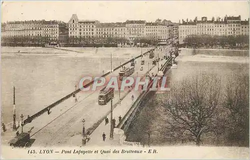 Ansichtskarte AK Lyon Pont Lafayette et Quai des Brotteaux Tramway