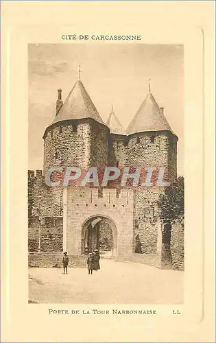 Ansichtskarte AK Cite de Carcassonne Porte de la Tour Narbonnaise