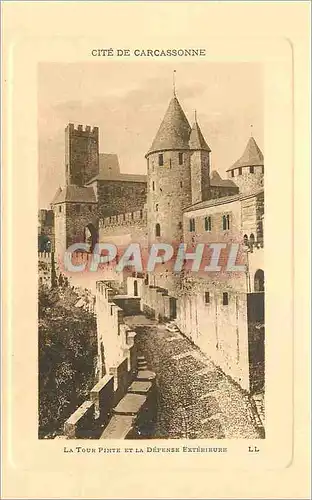 Ansichtskarte AK Cite de Carcassonne La Tour Pinte et la Depense Exterieure