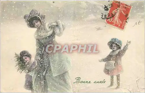 Cartes postales Bonne Annee Enfant Femme