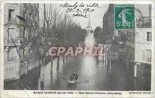 Cartes postales Paris Inonde Rue Saint Charles Grenelle