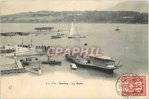 Cartes postales Geneve La Rade Bateau