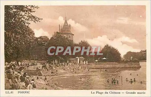 Cartes postales Pornic La Plage du Chateau Grande maree