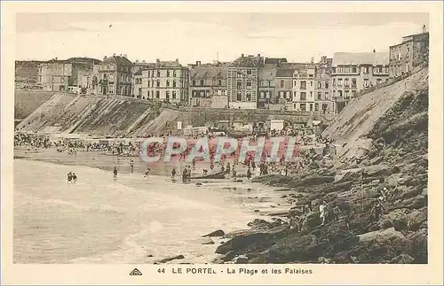 Ansichtskarte AK Le Portel La Plage et les Falaises