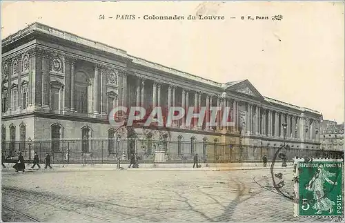 Cartes postales Paris Colonnades du Louvre