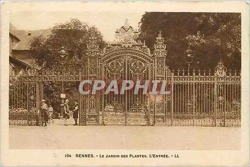 Cartes postales Rennes Le Jardin des Plantes l'Entree