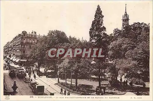 Ansichtskarte AK Toulouse La Rue d'Alsace Lorraine et le Square du Capitole