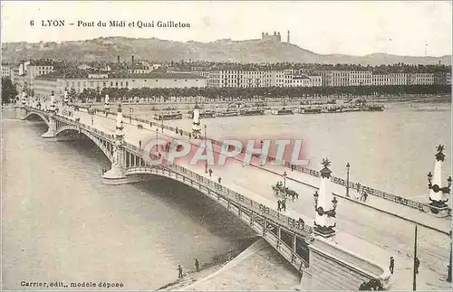 Ansichtskarte AK Lyon Pont du Midi et Quai Gailleton