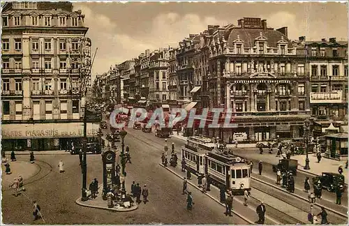 Cartes postales moderne Bruxelles Boulevard Anspach Tramway