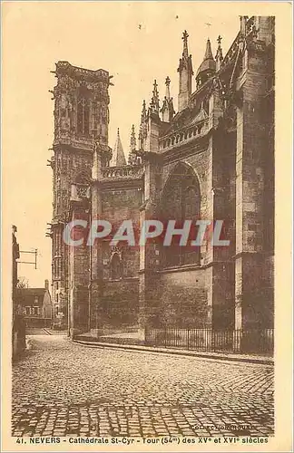 Cartes postales Nevers Cathedrale St Cyr Tour des XV et XVI
