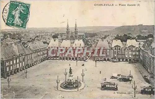 Cartes postales Charleville Place Ducale Tramway