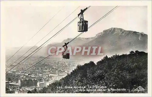 Moderne Karte Grenoble Telepherique de la Bastille vue sur le Moucherotte