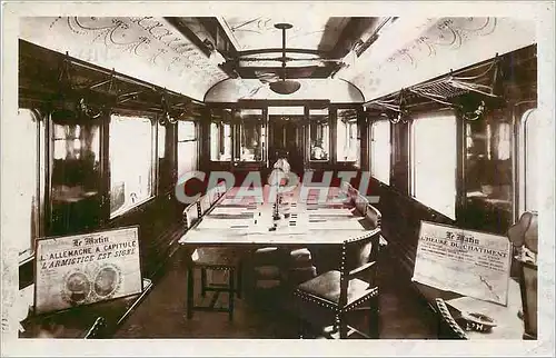 Cartes postales moderne Foret de Compiegne Interieur du Wagon du Marechal Foch Militaria
