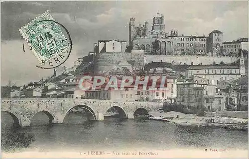 Ansichtskarte AK Beziers Vue prise de Pont Neuf