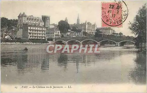 Cartes postales Pau Le Chateau vu de Jurancon