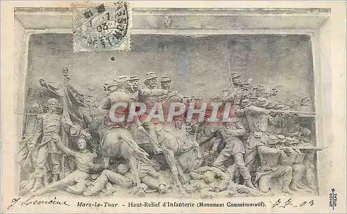 Ansichtskarte AK Mars la Tour Haut Relief d'Infanterie Militaria