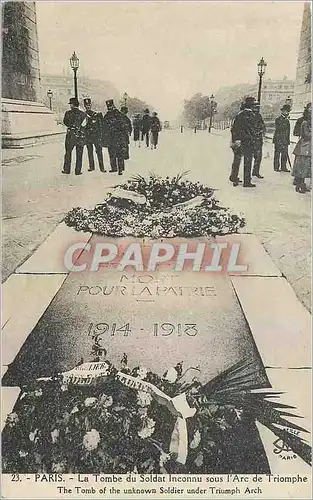 Ansichtskarte AK Paris La Tombe du Soldat Inconnu sous l'Arc de Triomphe