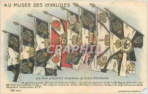 Cartes postales Au Musee des Invalides Paris Militaria Drapeaux