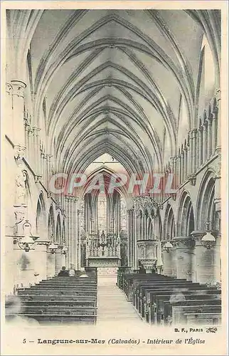 Cartes postales Langrune sur Mer Calvados Interieur de l'Eglise