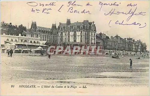 Cartes postales Houlgate L'Hotel du Casino et la Plage