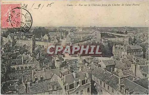 Ansichtskarte AK Caen Vue sur le Chateau prise du Clocher de Saint Pierre