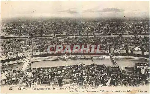 Ansichtskarte AK Lyon Vue panoramique du Centre de Lyon prise de l'Ascenseur de la Tour de Fourviere