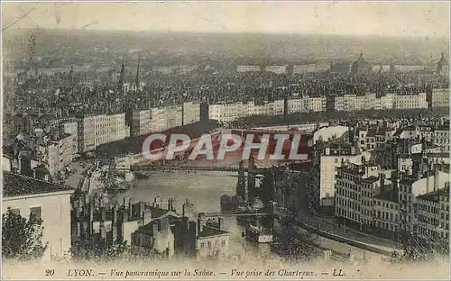 Ansichtskarte AK Lyon Vue panoramique sur la Saone Vue prise des Chartreux