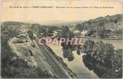 Ansichtskarte AK Les Bords de l'Orne a Thury Harcourt Panorama sur les coteaux d'Orne et le Pont de Saint Benin