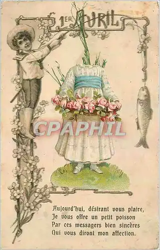 Cartes postales Enfants 1er Avril