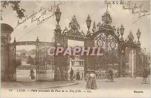 Cartes postales Lyon Porte principale du Parc de la Tete d'Or