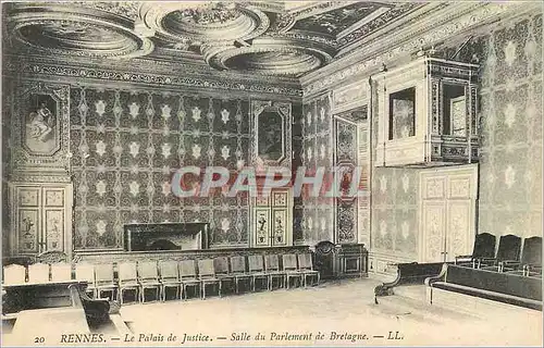 Cartes postales Rennes Le Palais de Justice Salle du Parlement de Bretagne