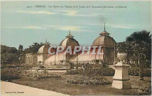 Ansichtskarte AK Rennes Les Serres du Thabor et le Jardin a la Francaise