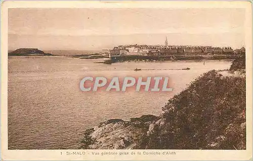 Ansichtskarte AK St Malo Vue generale prise de la Corniche d'Aleth