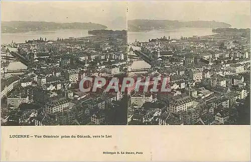 Cartes postales Lucerne Vue Generale prise du Gutsch vers le Lac