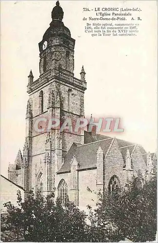 Cartes postales Le Croisic Loire Inf L'Eglise Paroissiale de Notre Dame de Petie