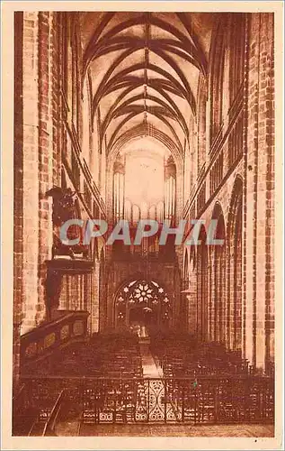 Cartes postales Cathedrale de Quimper La Nef Cote des Orgues