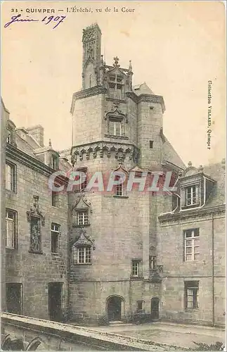 Cartes postales Quimper aL'Eveche vu de la Cour