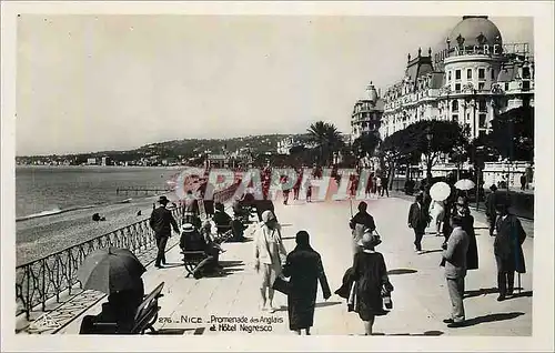 Cartes postales Nice Promenade des Anglais et Hotel Negresco