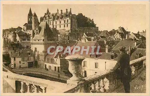 Ansichtskarte AK Loches Indre et Loire Le Chateau Royal et la Porte des Cordeliers