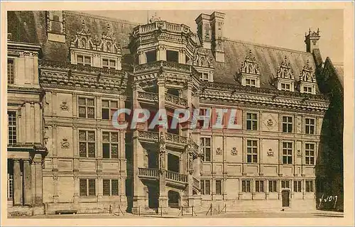 Ansichtskarte AK Blois Loir et Cher Le Chateau Escalier Francois Ier