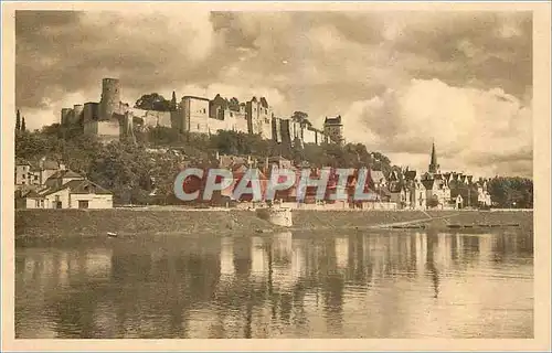 Cartes postales Chinon Indre et Loire Le Chateau vu des rives de la Vienne