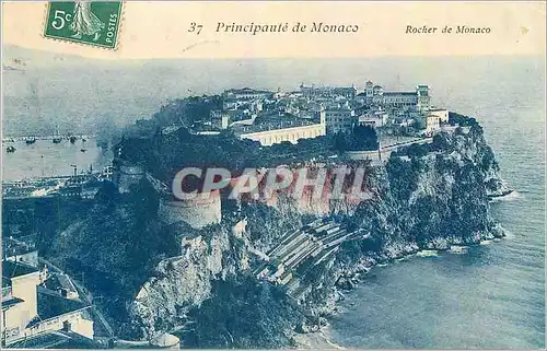 Cartes postales Principaute de Monaco Rocher de Monaco