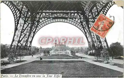 Cartes postales Paris Le Trocadero vu sous la Tour Eiffel