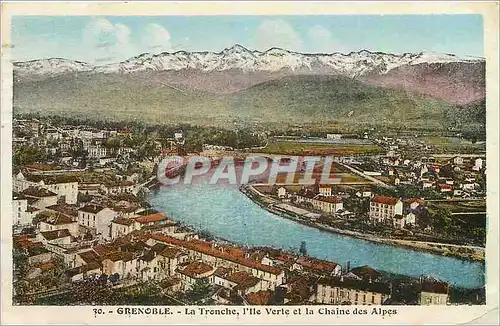 Ansichtskarte AK Grenoble La Tronche I'Ile Verte et la Chaine des Alpes