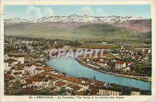 Cartes postales Grenoble La Tronche I'Ile Verte et la Chaine des Alpes