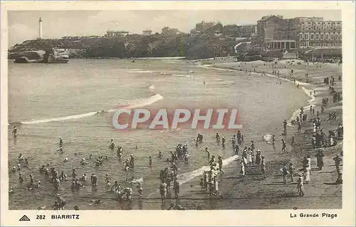 Ansichtskarte AK Biarritz La Grande Plage Phare