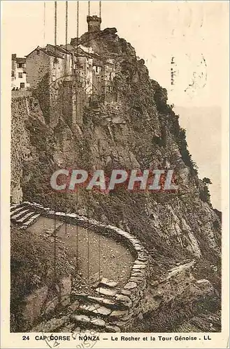 Cartes postales Cap Corse Nonza Le Rocher et la Tour Genoise