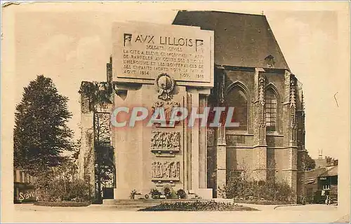 Ansichtskarte AK Lille Le Monument aux Morts et les restes du Palais de Ribour